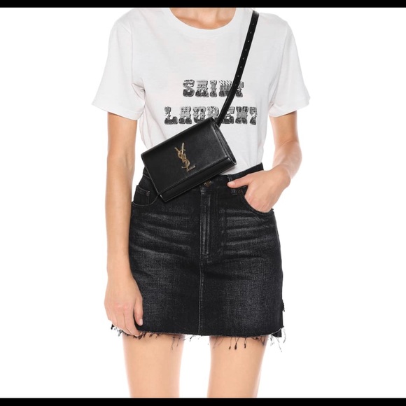 Saint Laurent Kate belt bag Croc Embossed - Picture 8 of 8